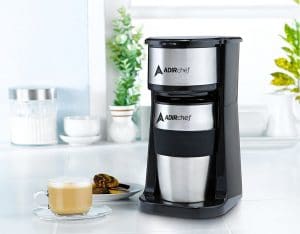 adirChef - best coffee maker for college dorm with compact size and travel mug